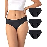 Neione Period Underwear for Women Mid Rise Menstrual Panties Modal Hipster Briefs Soft Stretch