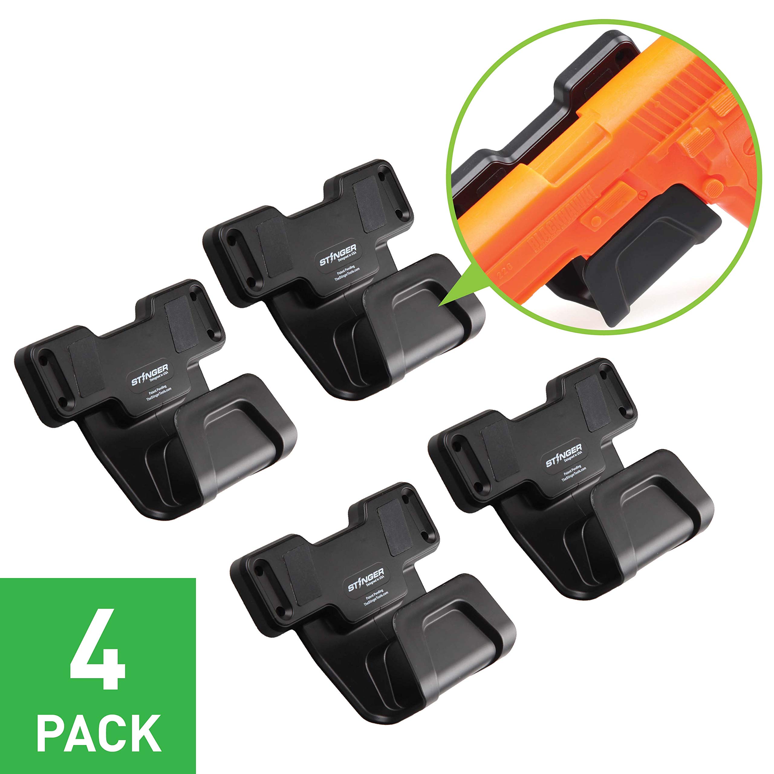 Stinger Gun Holder w/Safety Trigger Guard Protection, Wall