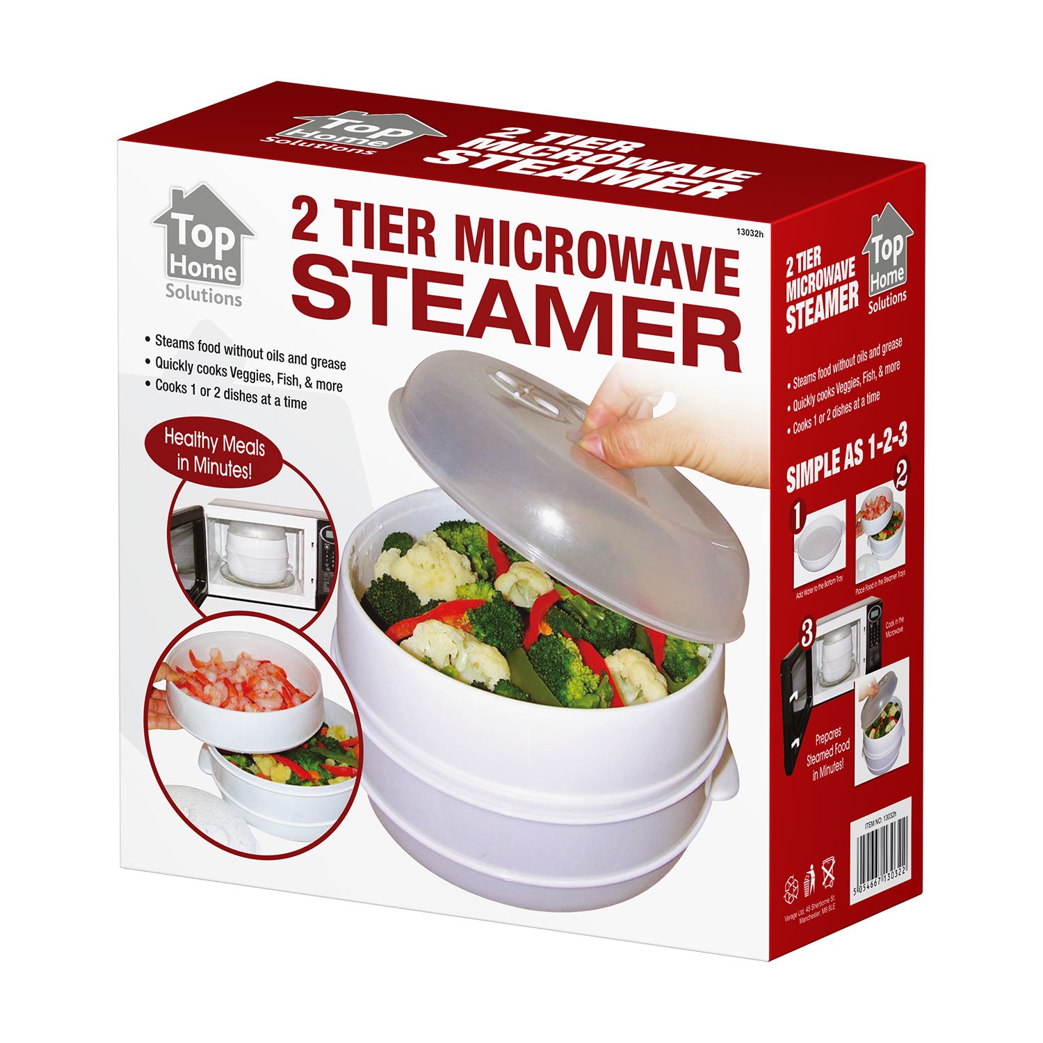 Top Home Solutions Olla de cocción a vapor de 2 niveles para ...