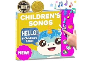 ASTRO LEARNS ENGLISH Children's Songs: Musical Toys & Interactive Sound Book for Toddlers 1-3, Baby’s First Year Music Book Gift, Singing Book for 1 Year Old Toddler & Kids, Nursery Rhymes Musical Books & Educational Toy