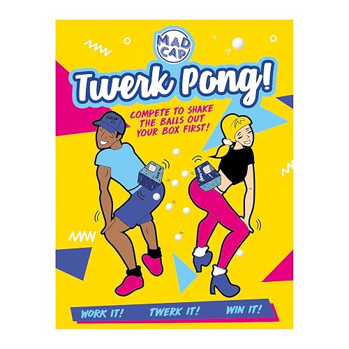 Twerk Pong Challenge – Jeu De Fête Actif Avec Ceinture Et Boîtes à Balles – Pour Familles, Adultes Et Enfants – Activité Hilarante En Intérieur/extérieur