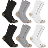 Carhartt Men's SC1156M Midweight Crew Sock 6-Pack