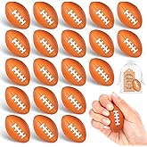 20 Pack Mini Foam Footballs, Sports Football Party Favors Goodie Bags Tags, Small Football Crafts Party Decorations Squeeze Anxiety Relief, Mini Footballs Stress Balls Bulk Gifts Reward Hand Exercise