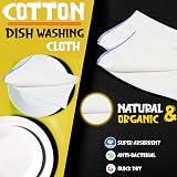 Towelogy White Cotton Dish Cloths Pack 10 Extra Large 38x45cm Heavy Duty view 6