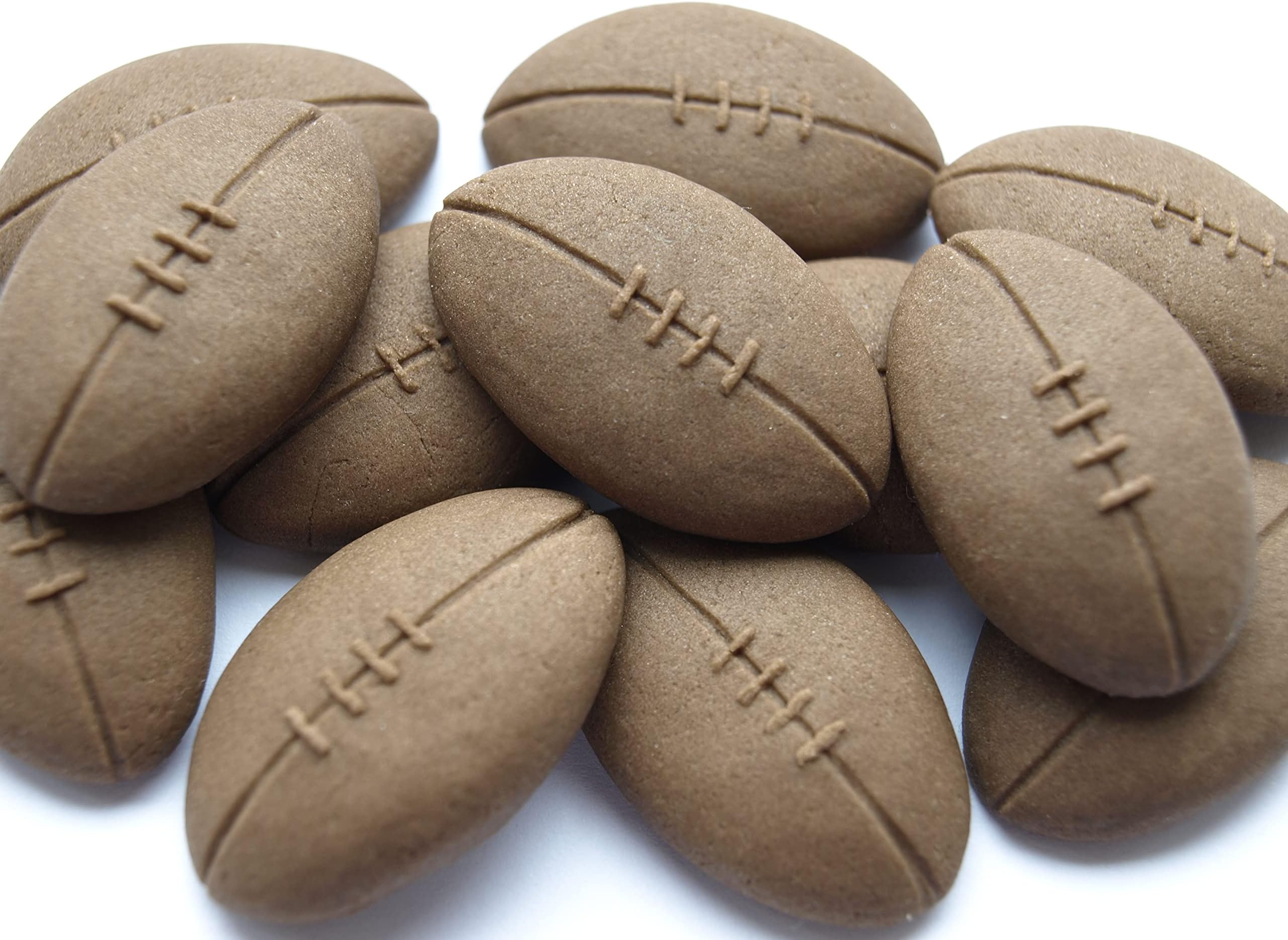 24x Rugby Footballs Fondant Cupcake Toppers - Edible Sports Party Cupcake Cake Toppers