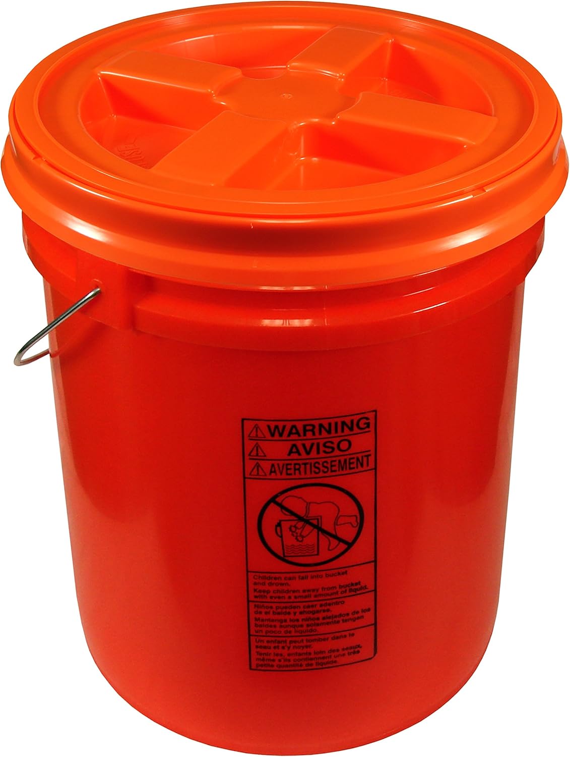 Orange 5 Gallon 90 mil Bucket with Gamma Seal Lid (Orange