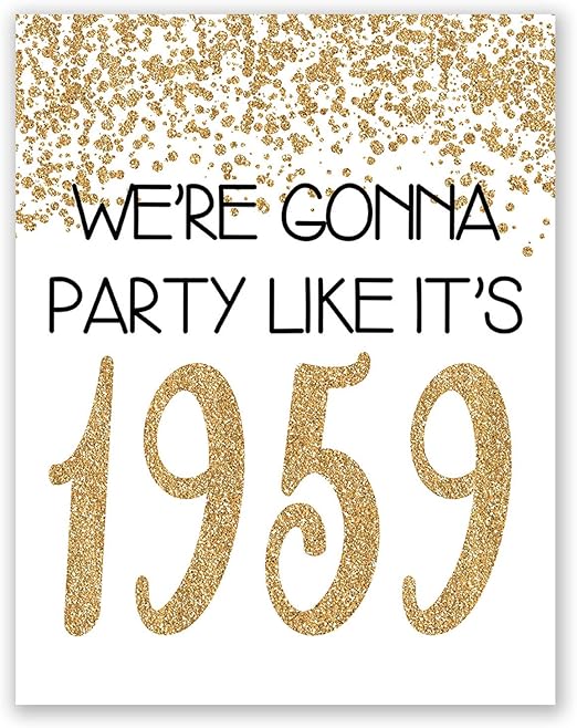 Amazon Com Pgbureau 11x14 In 61th Gold Birthday Party Decoration