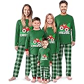 Rnxrbb 2025 Christmas Pajamas Family Matching Sets Christmas Pjs Xmas Sleepwear for Women Men Couples Adult Kids