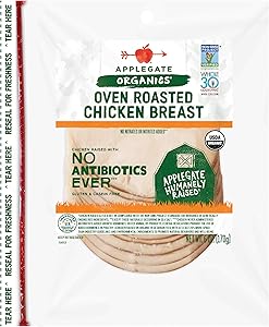Applegate, Organic Oven Roasted Chicken Breast Sliced, 6oz
