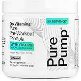 Do Vitamins - PurePump Unflavored All-Natural Pre Workout Powder for Men & Women - Clean Preworkout with Creatine, BCAA, Beta Alanine - Best for Energy, Focus & Pump - Vegan, Keto, Paleo 30 Servings