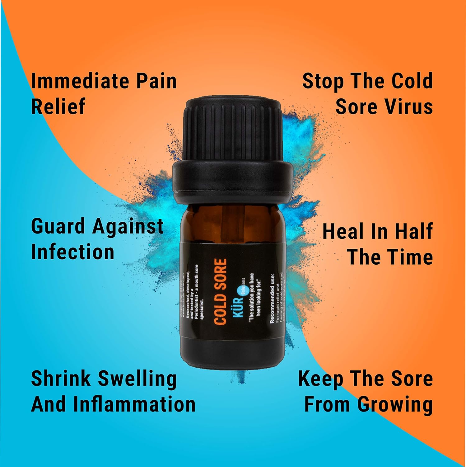 Cold Sore KUR + Heals Cold Sore in Half The time + Stops Spread + immediate Pain Relief: Health & Personal Care
