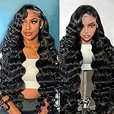 13X6 Body Wave Lace Front Wigs Human Hair 12A 250% Density 30 Inch Lace Frontal Wigs Human Hair Glueless HD Lace Front Wigs Human Hair Natural Color