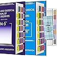 Index Tabs for DSM-5, Color-Coded DSM-5 Tabs, Laminated for Protection, 80 Tab in Total, 11 Blank Tabs, with Alignment Guide and Bookmark, Easy to Apply and Remove