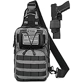 ATBP Tactical Sling Backpack Bag Pack for Men Military One Strap Shoulder Backpack Crossbody Bag With Holster 10 Liters