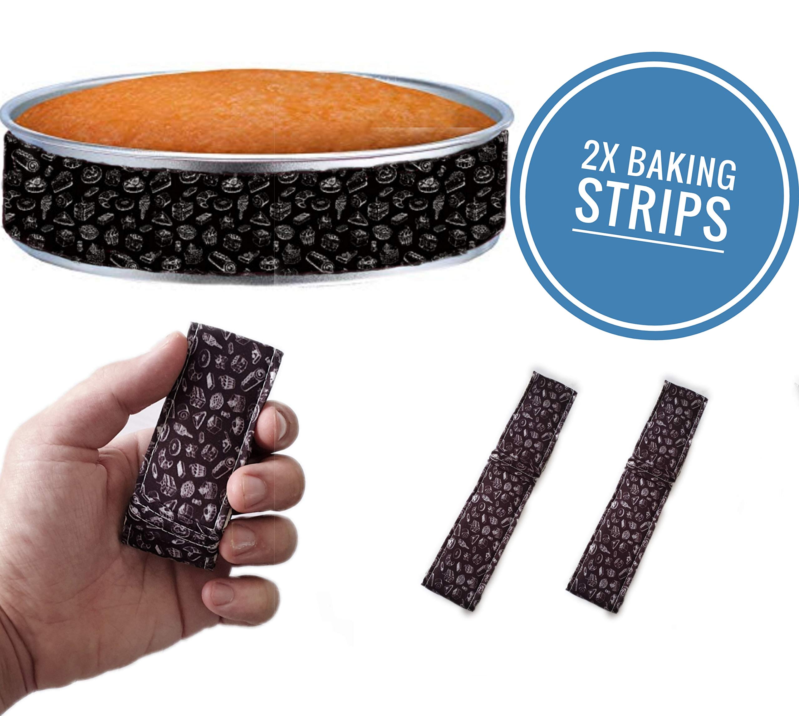Vallenwood Even Bake Cake Strips Pan Cooling Adjustable Fabric