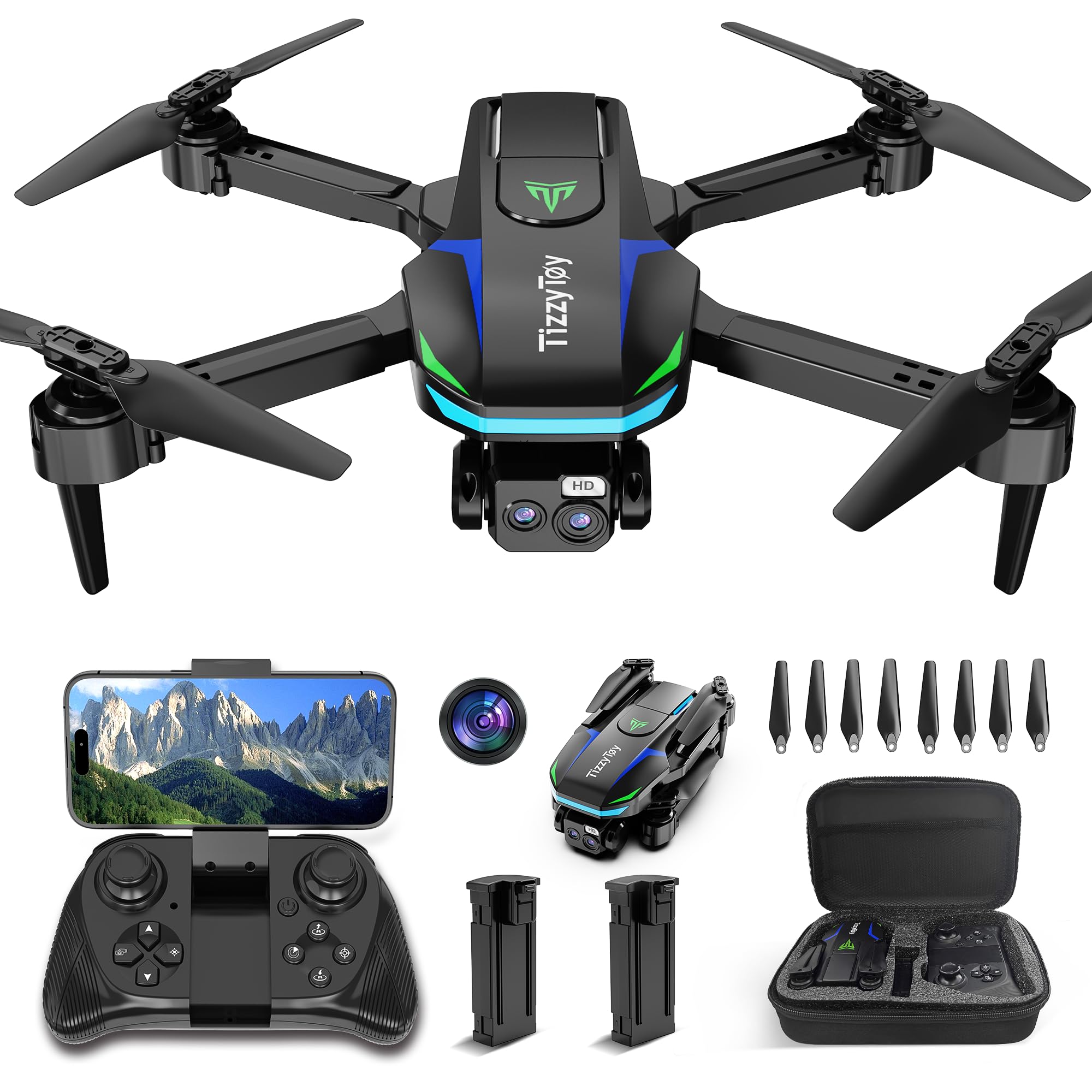 Photo 1 of *** Factory sealedDrone with Dual 1080P FHD Cameras for Beginners, Adults & Kids, WiFi FPV, Under 249g, 90° Adjustable Shock-Absorbing Lens, 26-Min Flight, Headless Mode, Altitude Hold, Auto Power-Off, 2.4G Transmission, Foldable — RC Quadcopter Gift