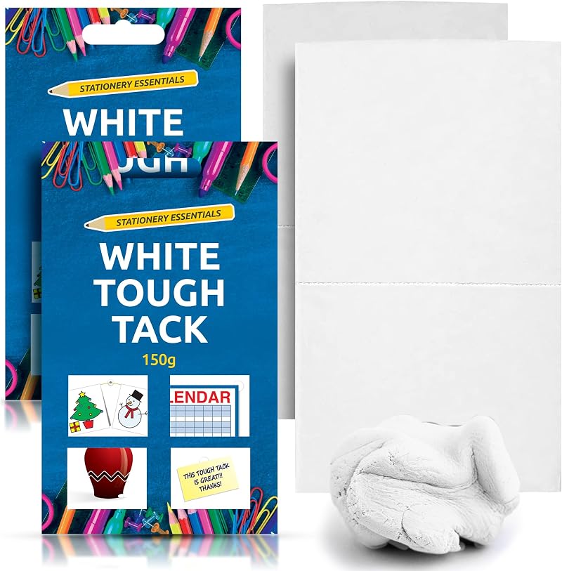 SOL 300g White Tough Tack White Non Marking Wall Adhesive Putty 2x150g