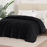 Whale Flotilla Breathable Fleece Queen Size Blanket for Bed(90x90 Inch), Super Soft Fuzzy Blankets for All Season, Lightweight and Fluffy, Black(Chevron)