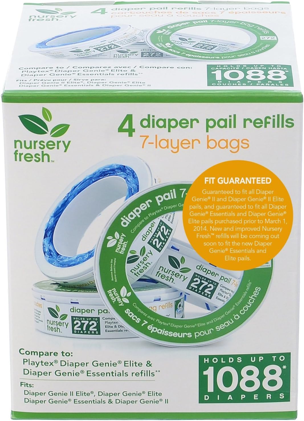 Nursery Fresh Refill for Diaper Genie (8 pack (2176 count))