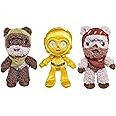 Star Wars Endor Celebration Plush 3-Pack with 2 Ewoks & C-3PO Soft Doll, Collectible Toy Gift for Fans Age 3 Years & Older [