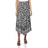 Angie Womens Angie Women's Smocked Waist Ruffle Hem Maxi Skirt