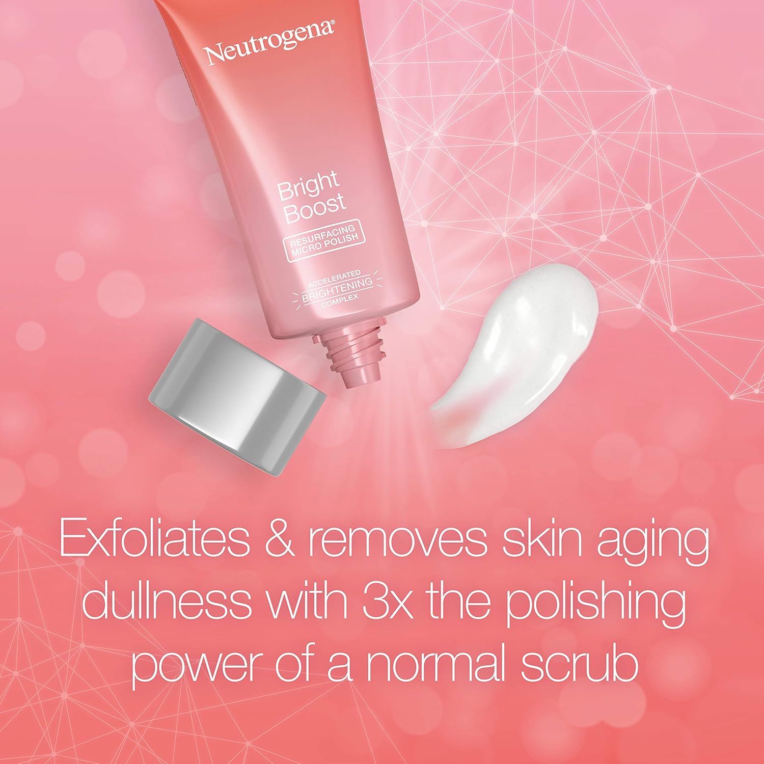 Neutrogena Bright Boost Resurfacing Micro Polish Facial Exfoliator with Glycolic and Mandelic AHAs, Gentle Skin Resurfacing Face Cleanser for Bright & Smooth Skin: Beauty