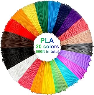 3D Stift Filament PLA, 20 Farben, je 10M – 3D Pen PLA Filament 1,75mm, 3D Stift Farben Set für ODRVM, Tecboss, Lovebay, 3D Stift and 3D Druck Stift
