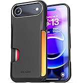 ENCASED for iPhone Air Wallet Case (Cache Series) - Protective Phone Case with Built-in Card Holder Slot (Black)
