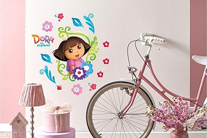 Asian Paints Wall ONS Original Dora L Wall Decal - Decision Time DIY Removable Peel and Stick Wall Sticker - Covers H 1.1 ft x W 1.1 ft on The Wall Kids Room Decor