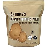 Anthony's Organic Potato Starch, Unmodified, 2 lb, Gluten Free & Non GMO, Resistant Starch