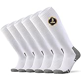 Ortis Cotton Full Cushion Over the Calf Socks OTC Knee High Thick Moisture Wicking Breathable Work Boot Thermal Warm