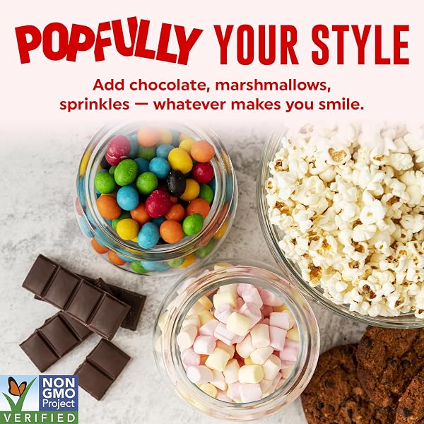 POPFULLY HOT CHEDDAR POPCORN FULLY POPS, SHARING BAGS, BOLD CHEESE TASTE, BIG POP, MICRO POPCORN BAGS, 3-PACK