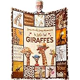 Giraffe Blanket Gift - Safari-Themed Throw for Couch and Bed, Giraffe Room Decor for Women Teens Kids, All-Season Cozy Accent, Birthday Christmas Mothers Day, 50'' x 60''
