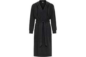 Alexander Del Rossa Hooded Sweatshirt Robe, Mens Hoodie Robe, Long Bathrobe with Hood and Pockets