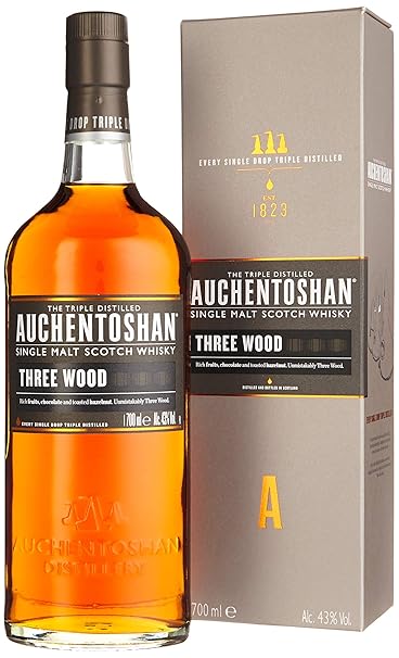 Auchentoshan Three Wood Single Malt Scotch Whisky (1 x 0.7 l)