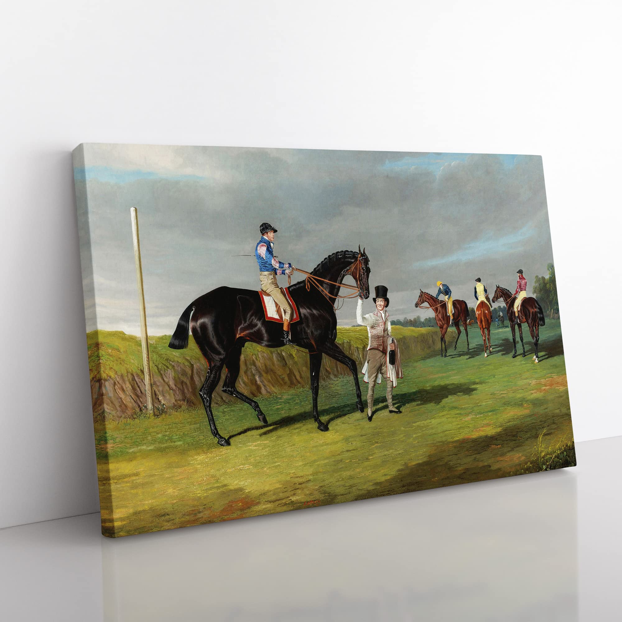The Doncaster Gold Cup By John Frederick Herring Classic Painting Canvas Wall Art Print Ready to Hang, Framed Picture for Living Room Bedroom Home Office Décor, 50x35 cm (20x14 Inch)