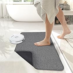 Bath Mat,Ultra Thin Bathroom Rugs,Rubber Bath Mats