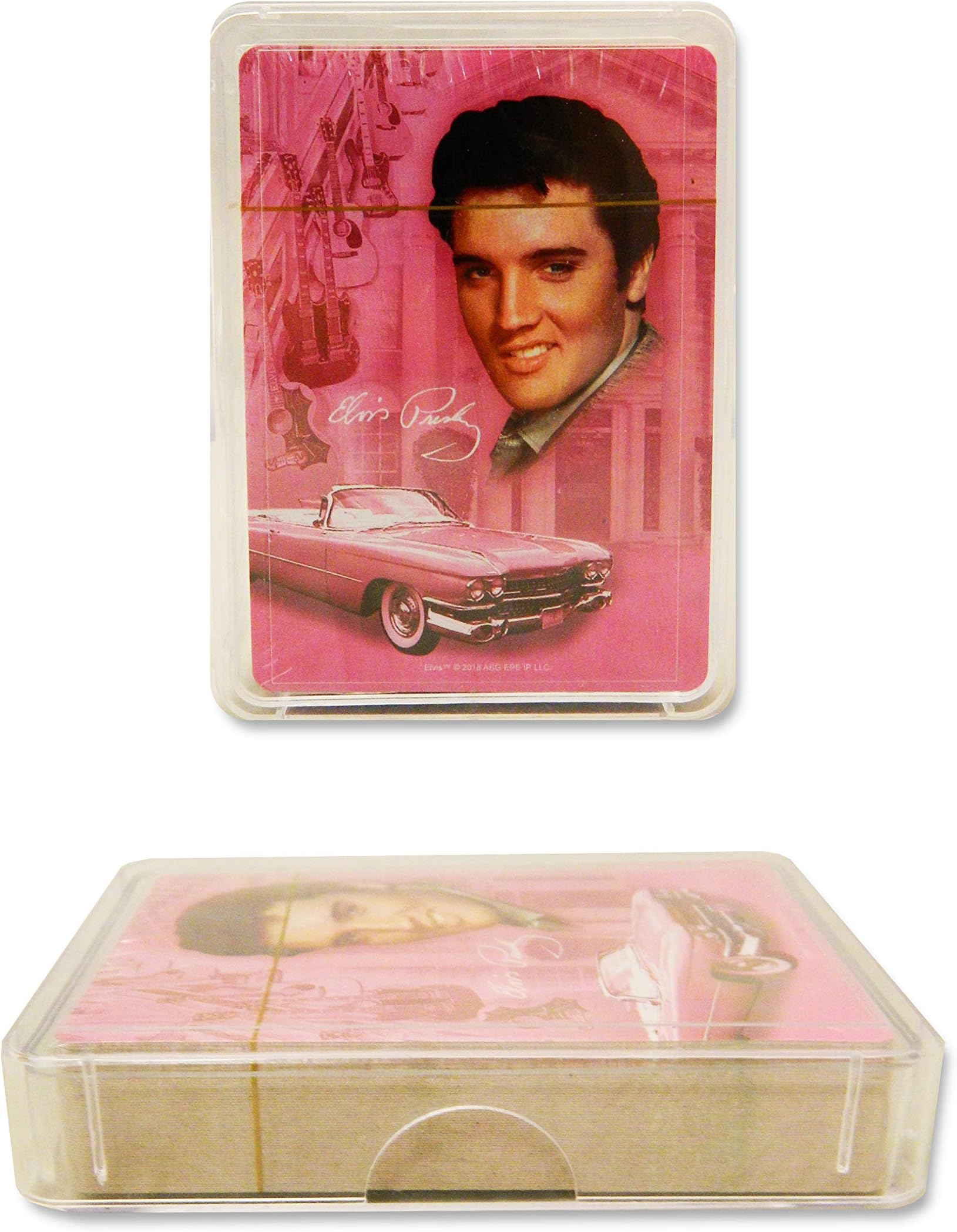 Elvis Playing Cards - Elvis Presley Pink with Guitars
