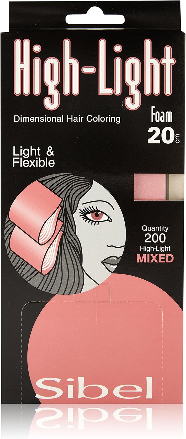 Sibel High-Light Mixed Hair Colouring Foam 20 Wraps, 20 cm Length x 9.5 cm Width, 0.18 kg, various
