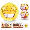 Miraball Emoji, 3-in-1 Surprise, 2 Pack, Blind Box Toys for Kids - Collectable Pieces from Your Favorite Emojis - Metal Ball, Plush, Stickers, White Ribbon - Collect Them All