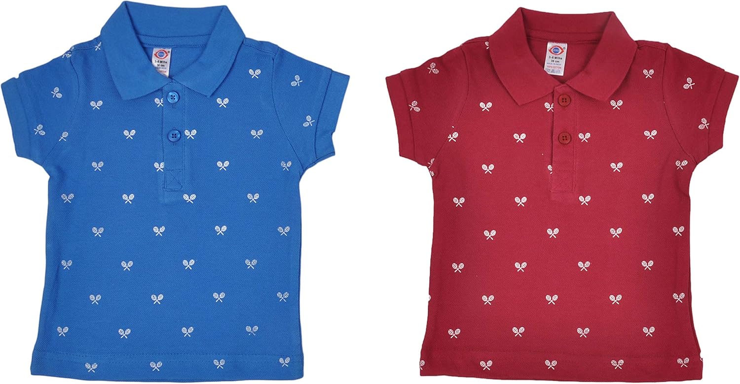 Zero Baby Boys Polo Tshirt (Pack of 2) 100 Cotton Ideal for Winter