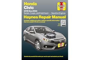 Haynes Compatible with the Honda Civic (2016–2022) Repair Manual: Covers 1.5L & 2.0L Gasoline Engines – Sedan, Coupe & Hatchback – Maintenance, Repair & Wiring Diagrams