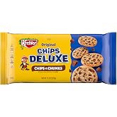 Keebler Chips Deluxe, Chips &amp; Chunks Chocolate Chip Cookies, 11.2 Oz | Chocolate chips cookies filled with chunks of fudge, the perfect sweet treat for snacking, dessert, or sharing at a party