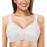 ZeroBound Women's Minimizer Bras Comfort Cushion Strap Wirefree Full Coverage Large Bust Non-Padded Bra