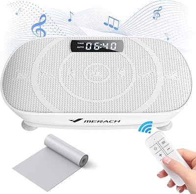 MERACH Vibration Plate Whole Body Workout with Bluetooth Speaker Grey