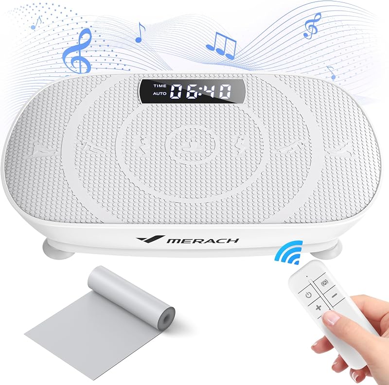 MERACH Vibration Plate Whole Body Workout with Bluetooth Speaker Grey