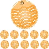 AZEAM Urinal Screens Deodorizer 10 Pack Orange Citrus Fits Most Urinals view 1