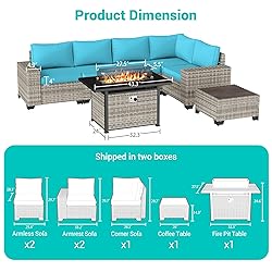 Muphyers 7-Piece Outdoor Patio Furniture Set with