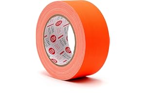 DGTAPE 2 inch x 30 ya Orange Fluorescent Gaffer Tape. UV Orange NEON (UMF50/25/O 2in x 30yard)