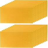 HiveSweet Beehive Waxed Coated Foundation Sheet 20pcs Deep Foundation 8-1/2-Inch Bee Waxed Foundation Sheets for Bee Frame for Beekeeping Supply (8-1/2-Inch)